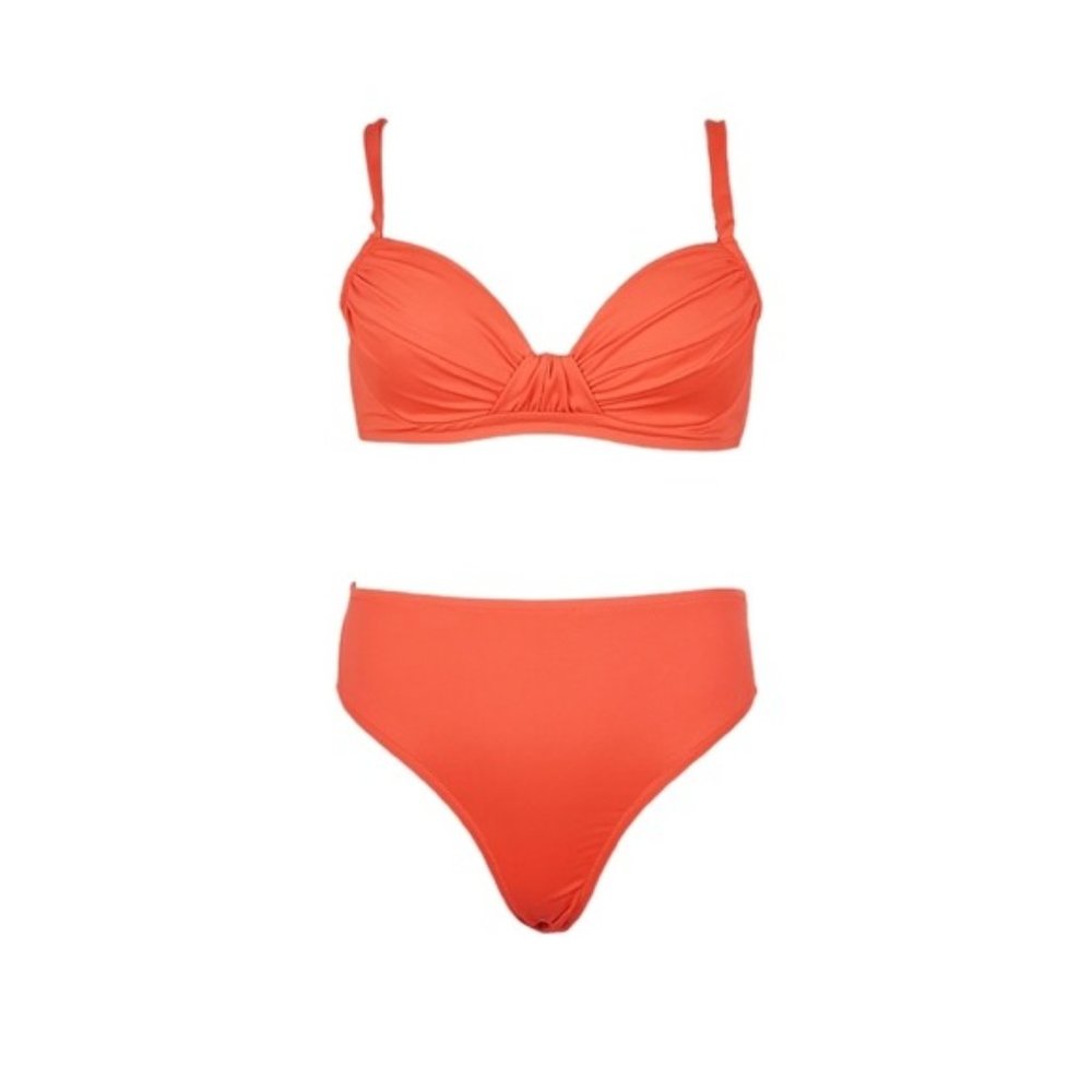J.Crew Womens Bright Orange Bikini Swimsuit Size M/L … Gem